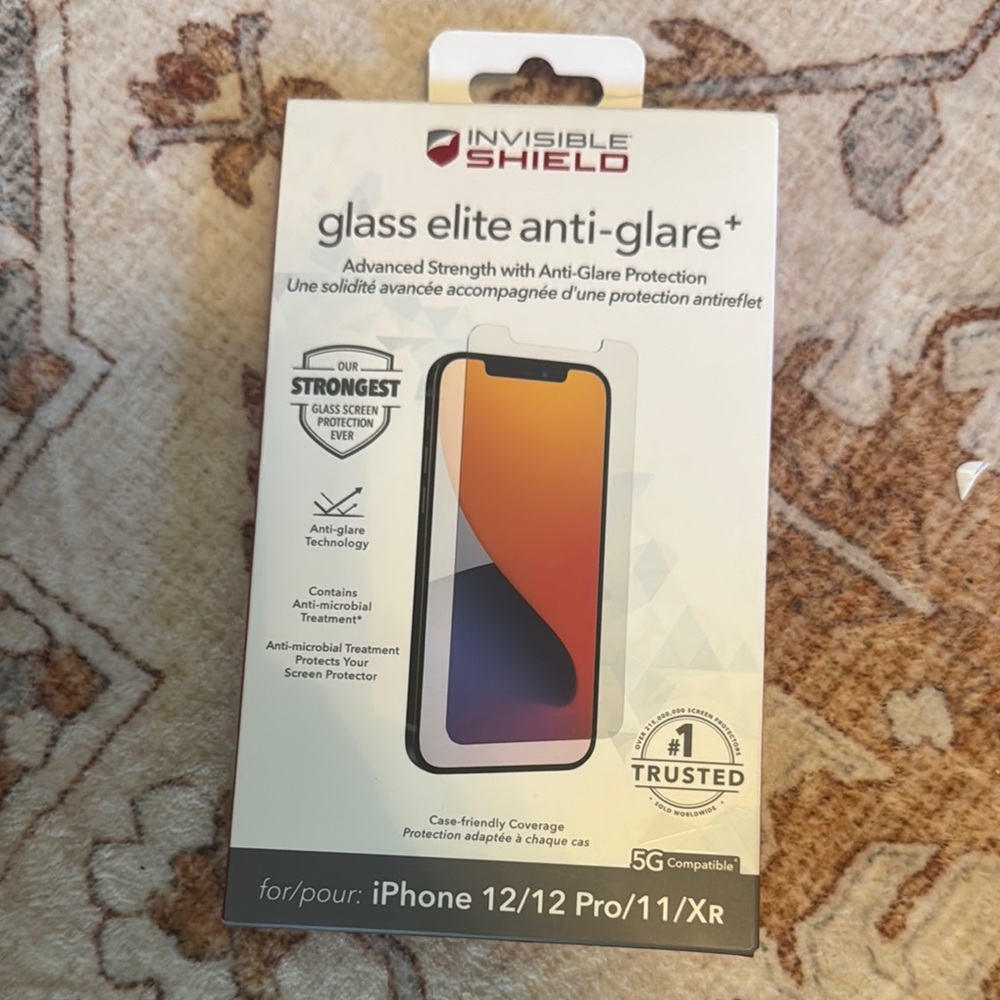 Glass Elite Anti-Glare+ Screen Protector for iPhone 12/12 Pro/11/XR - Black